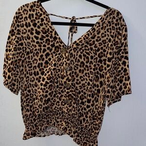 Maurices Leopard Button-Down Blouse